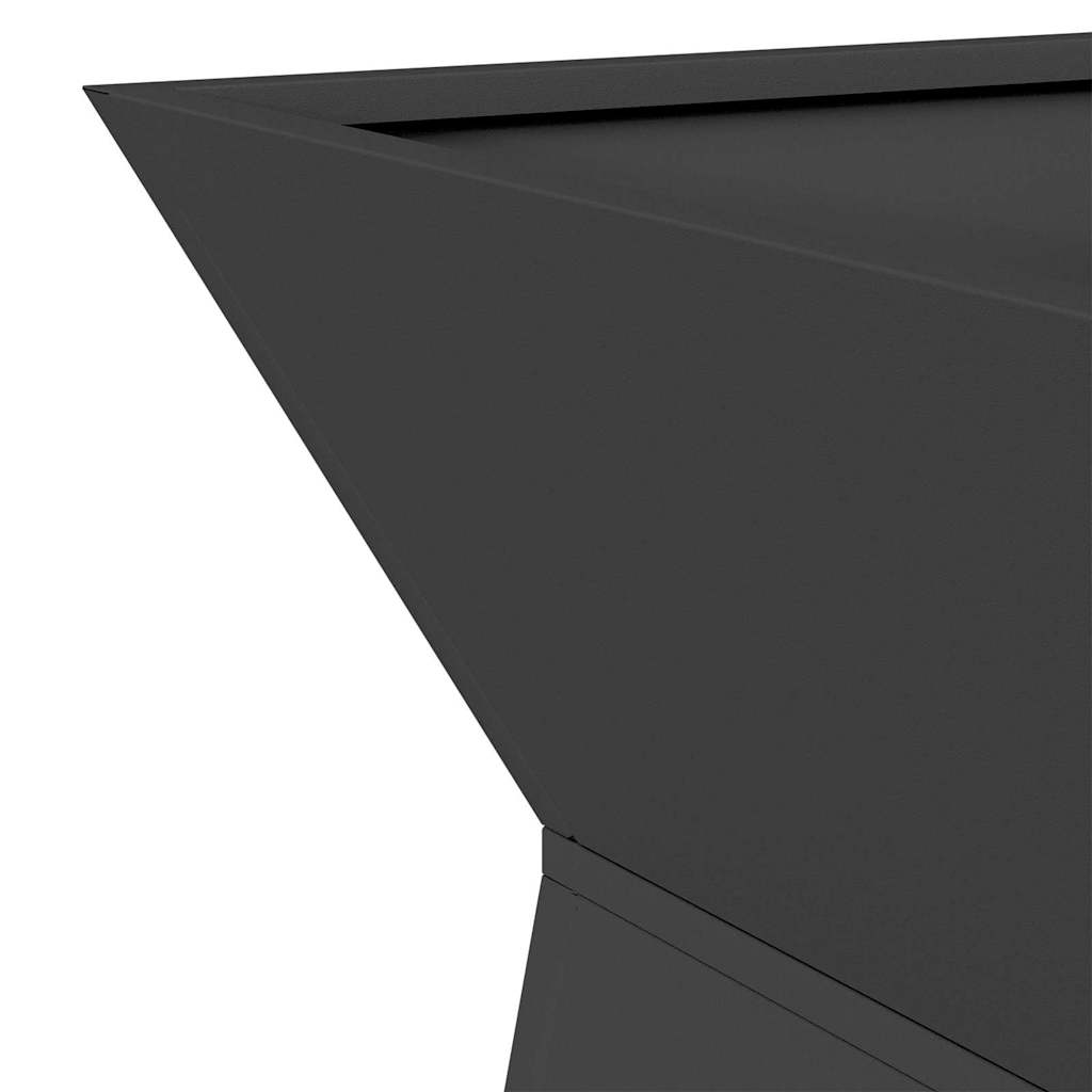 Pillar Planter 2 pcs Black 35 x 35 x 73 cm