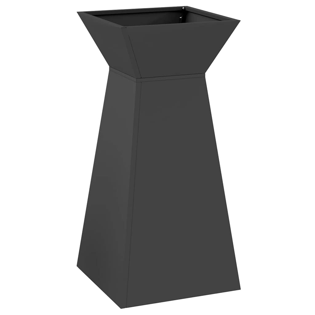 Pillar Planter 2 pcs Black 35 x 35 x 73 cm