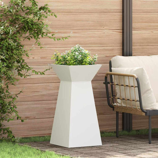 Pillar Planter 2 pcs White 35 x 35 x 73 cm