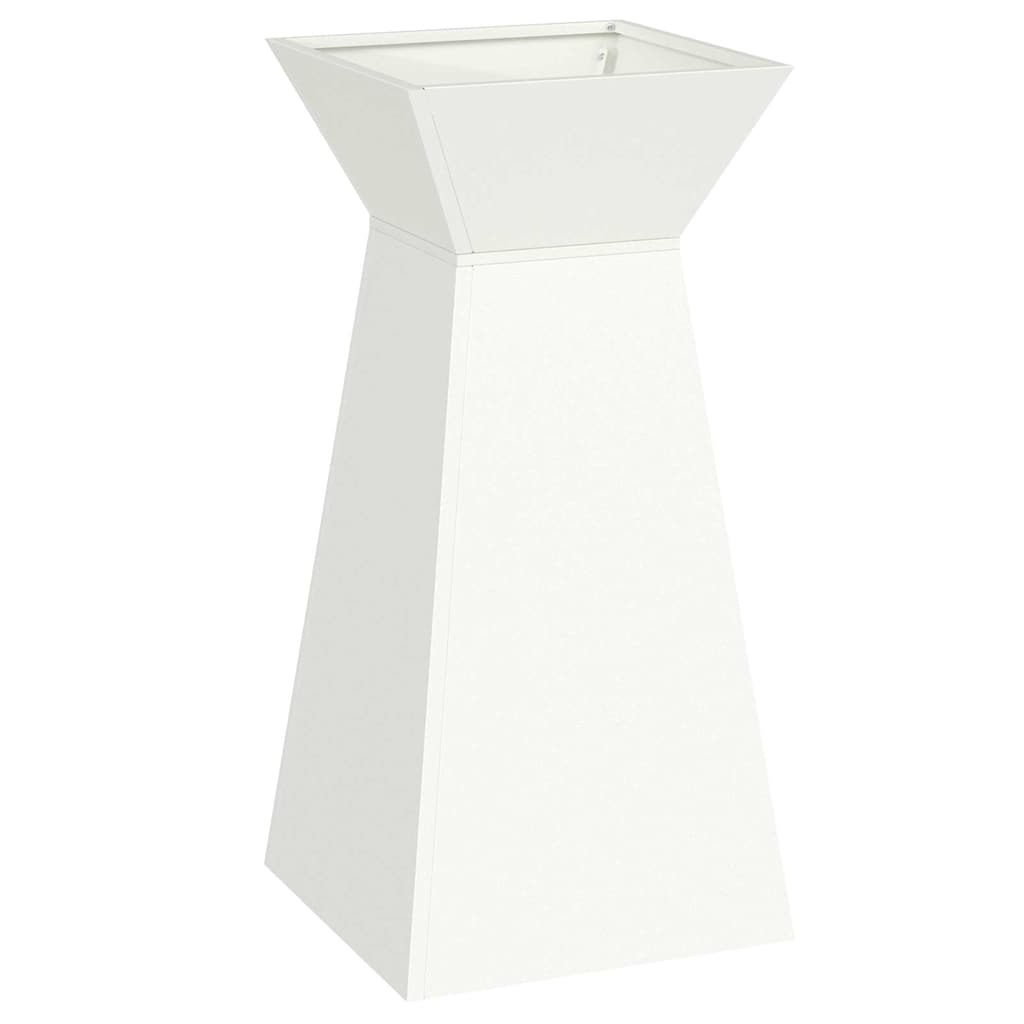 Pillar Planter 2 pcs White 35 x 35 x 73 cm