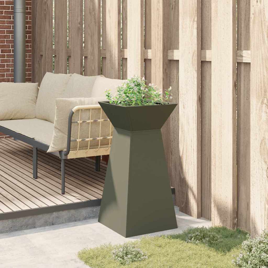 Pillar Planter Olive 35 x 35 x 73 cm