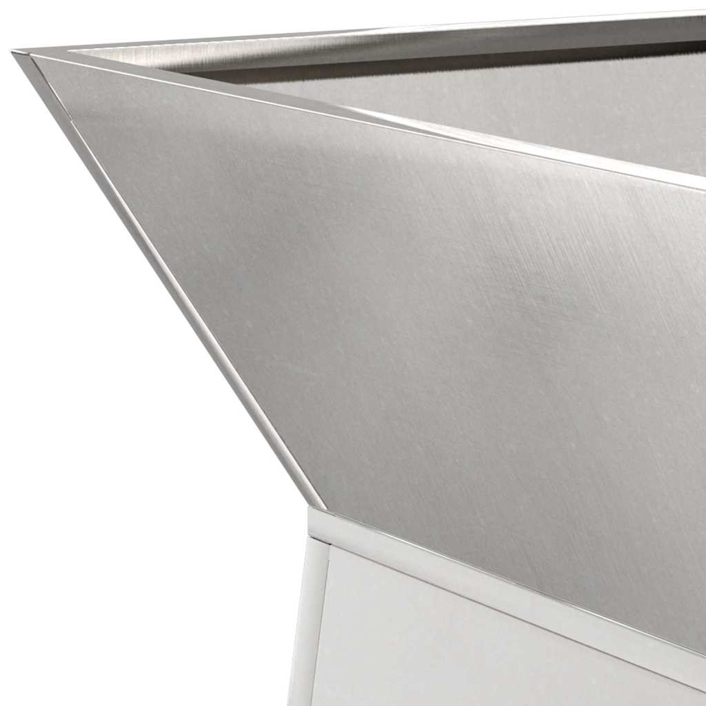 Pillar Planter Silver 35 x 35 x 73 cm Stainless Steel