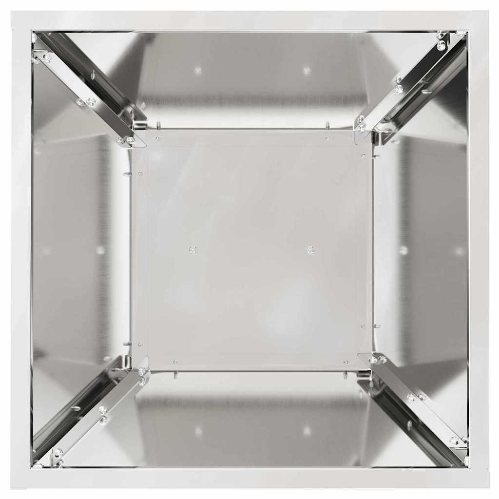 Pillar Planter 2 pcs Silver 35 x 35 x 73 cm