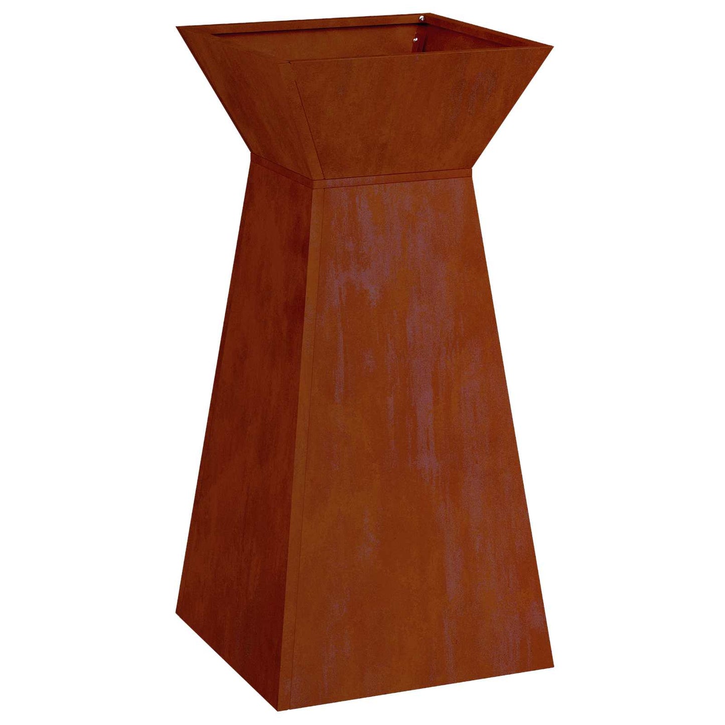 Pillar Planter Silver 35 x 35 x 73 cm Weathering Steel