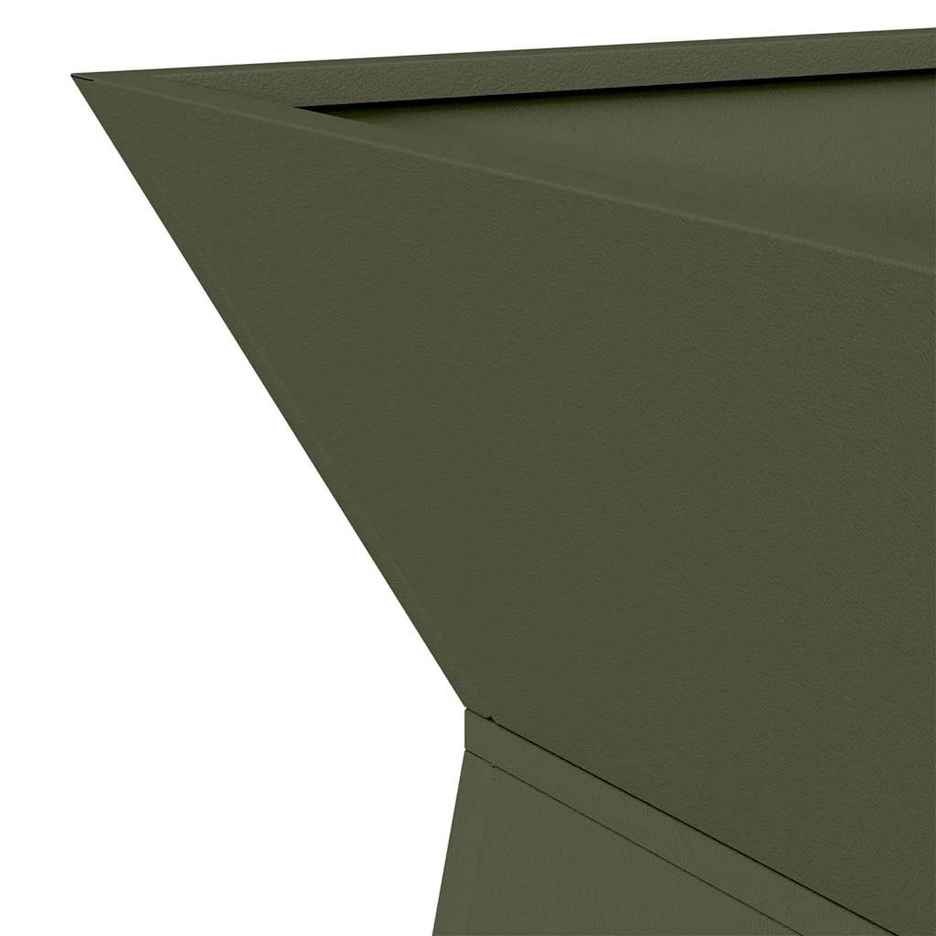 Pillar Planter 2 pcs Olive 40 x 40 x 100 cm