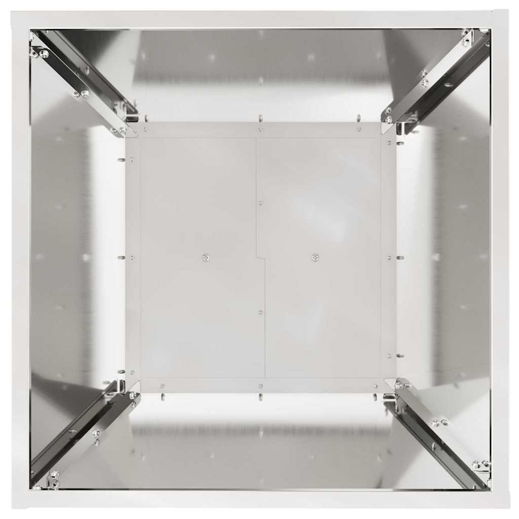 Pillar Planter 2 pcs Silver 40 x 40 x 100 cm