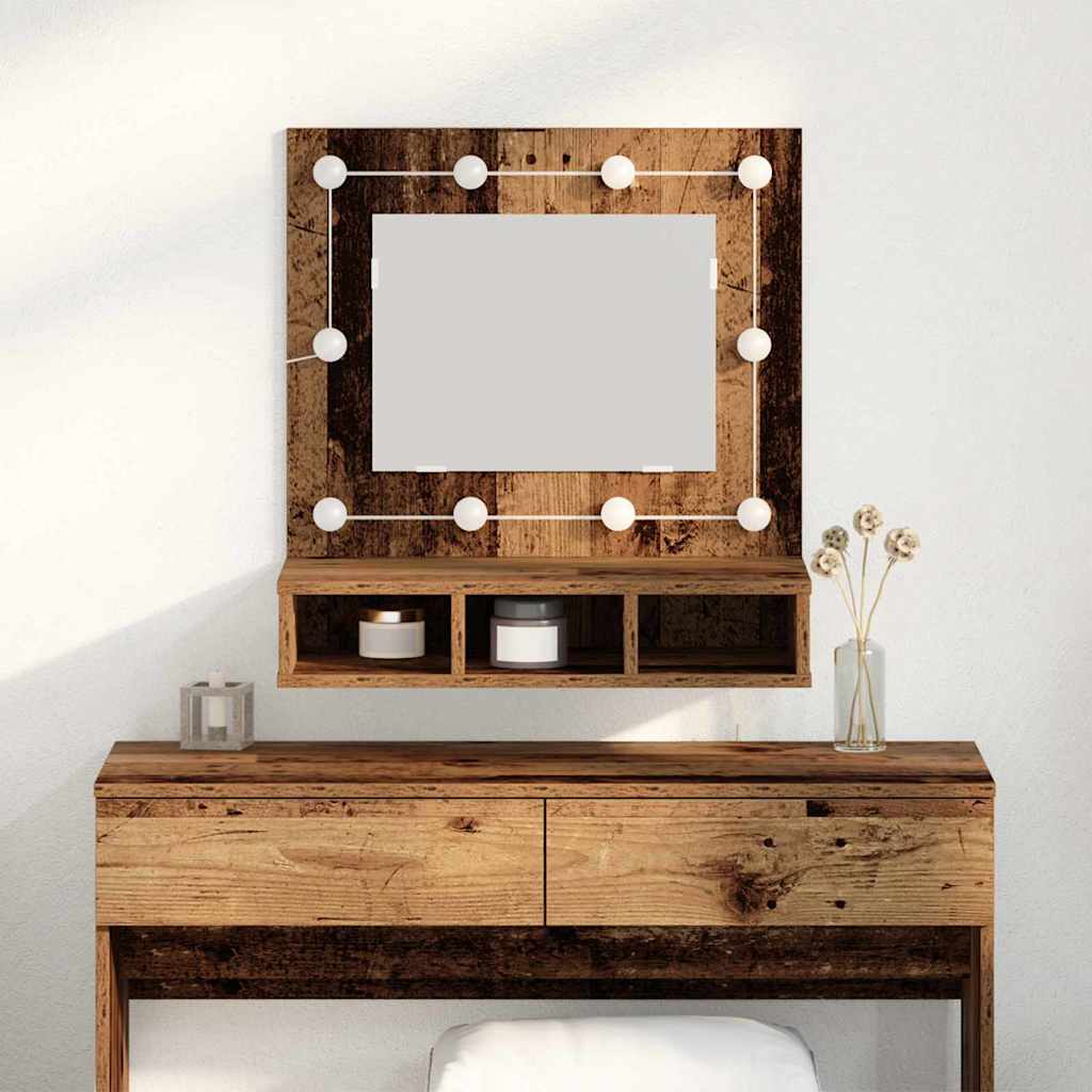 vidaXL Mirror Cabinet Old wood 62 x 31.5 x 62 cm Engineered Wood