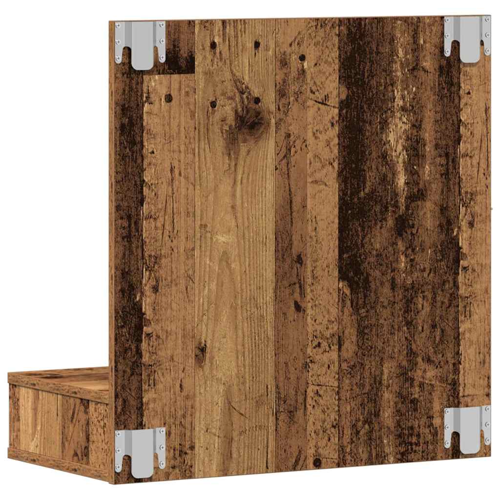 vidaXL Mirror Cabinet Old wood 62 x 31.5 x 62 cm Engineered Wood