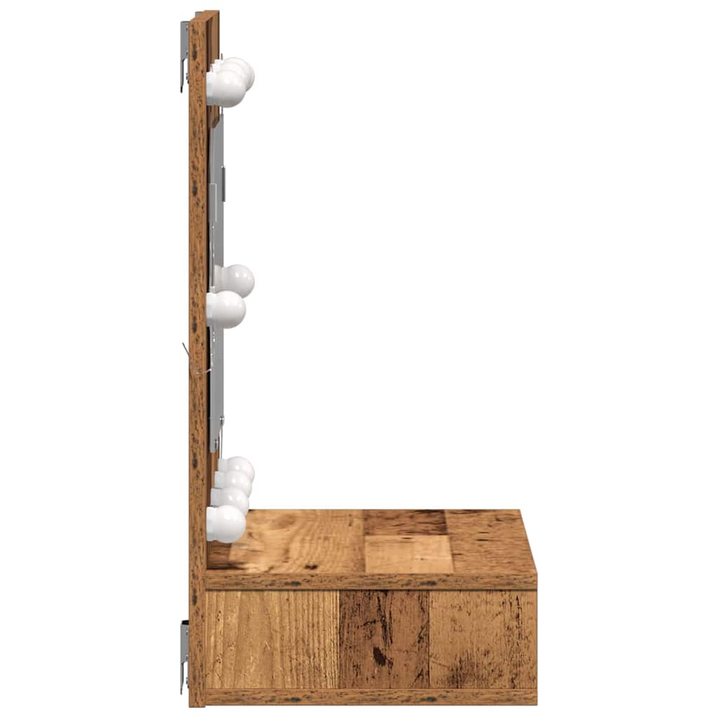 vidaXL Mirror Cabinet Old wood 62 x 31.5 x 62 cm Engineered Wood