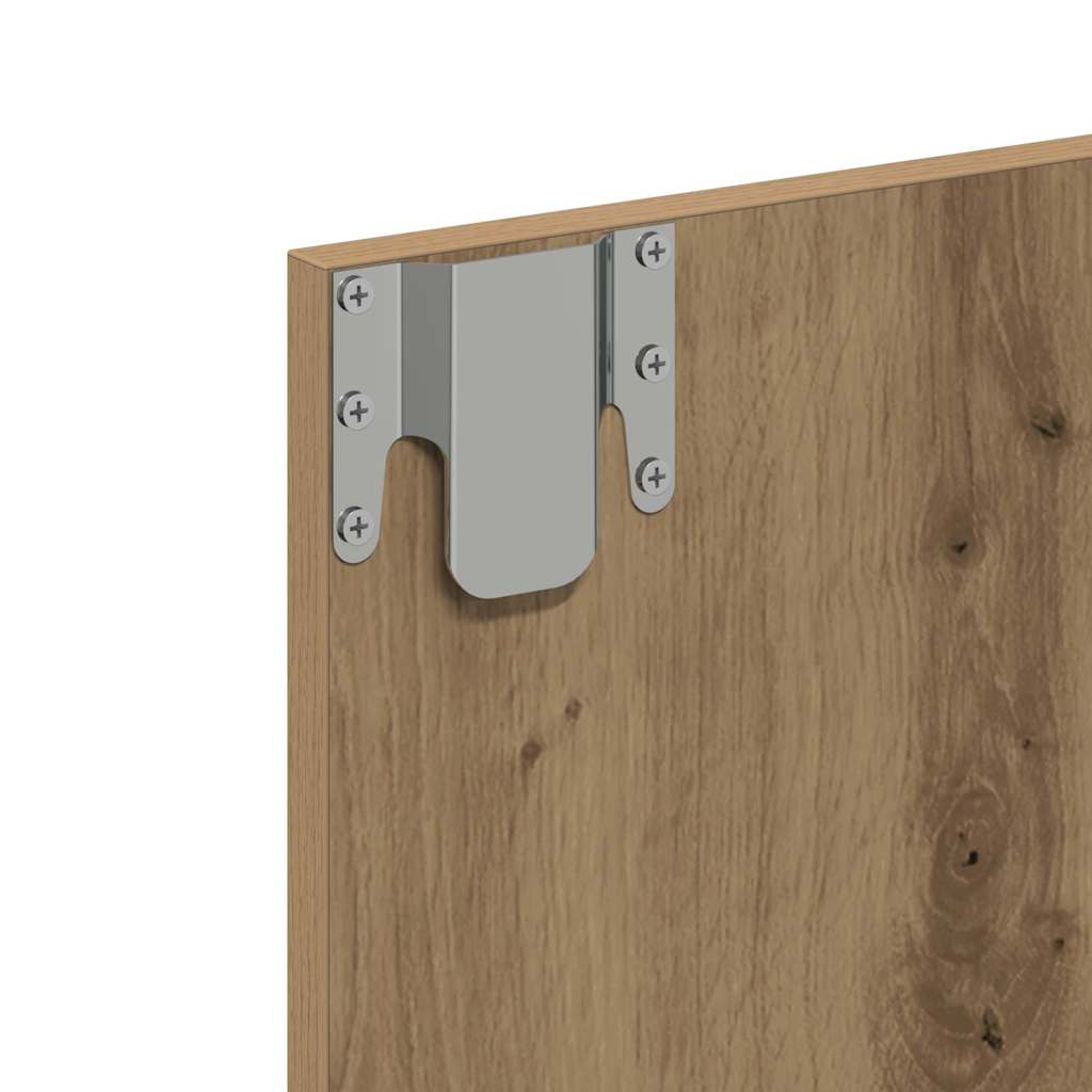 vidaXL Mirror Cabinet Artisan oak 62 x 31.5 x 62 cm Engineered Wood