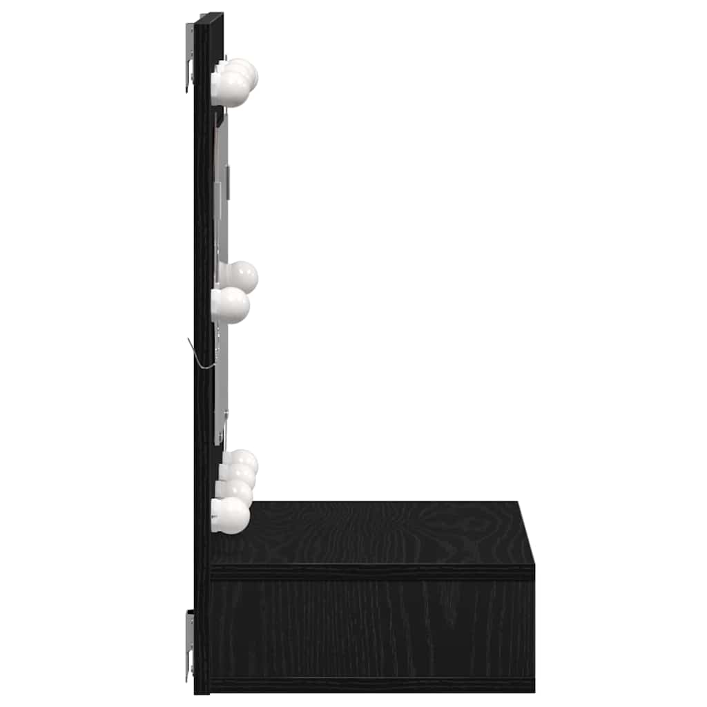 vidaXL Mirror Cabinet Black oak 62 x 31.5 x 62 cm Engineered Wood