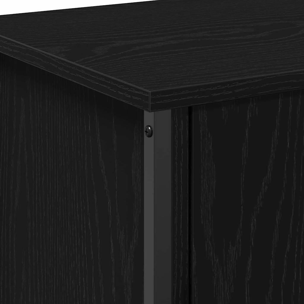 TV Cabinet Black Oak 60 x 35 x 45 cm Engineered Wood