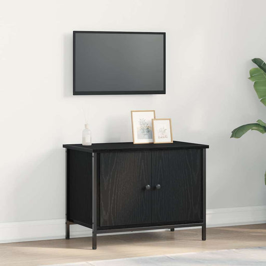 TV Cabinet 60 x 35 x 45 cm Black Oak Engineered Wood