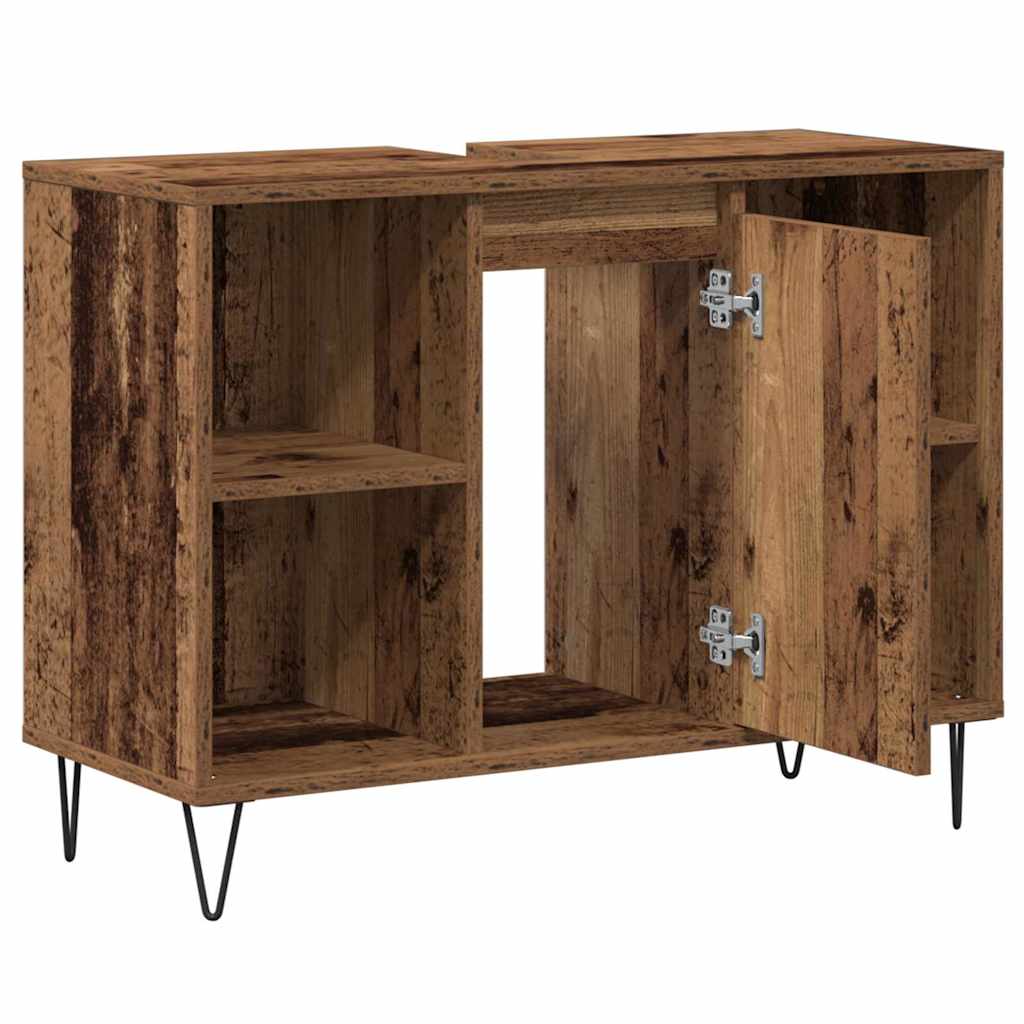 Bathroom Cabinet Old Wood 80 x 33 x 60 cm Engineered Wood