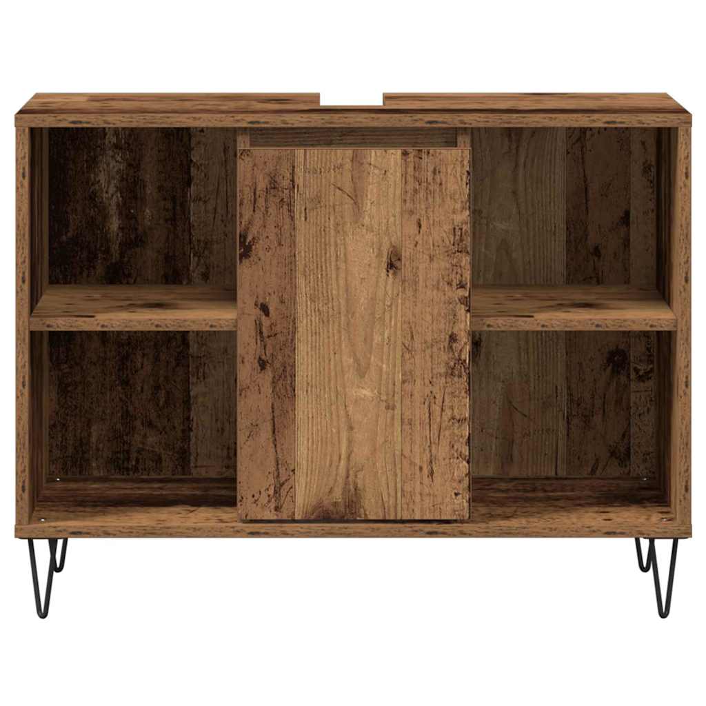 Bathroom Cabinet Old Wood 80 x 33 x 60 cm Engineered Wood