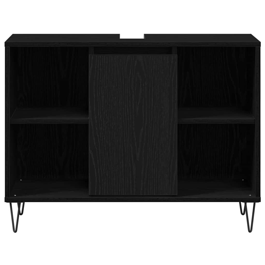 vidaXL Bathroom Cabinet Black oak 80 x 33 x 60 cm Engineered Wood