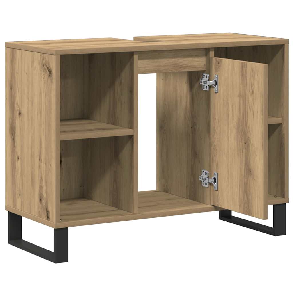Bathroom Cabinet Artisan Oak 80 x 33 x 60 cm Engineered Wood