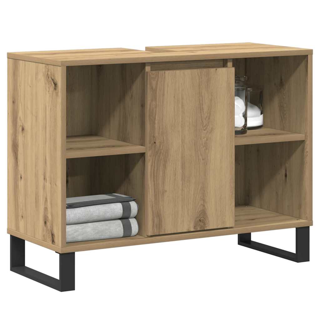 Bathroom Cabinet Artisan Oak 80 x 33 x 60 cm Engineered Wood