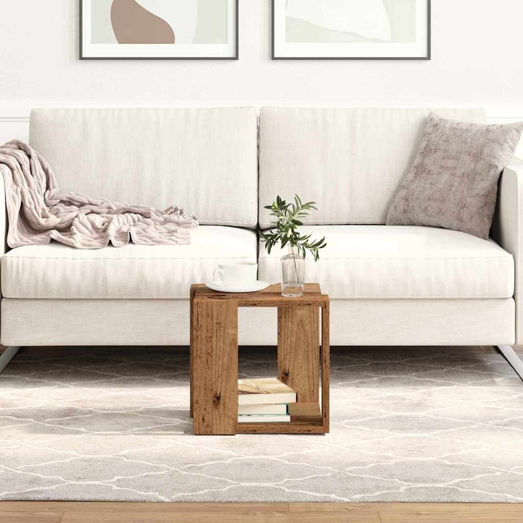Coffee Table Old Wood 32 x 32 x 30 cm Engineered Wood