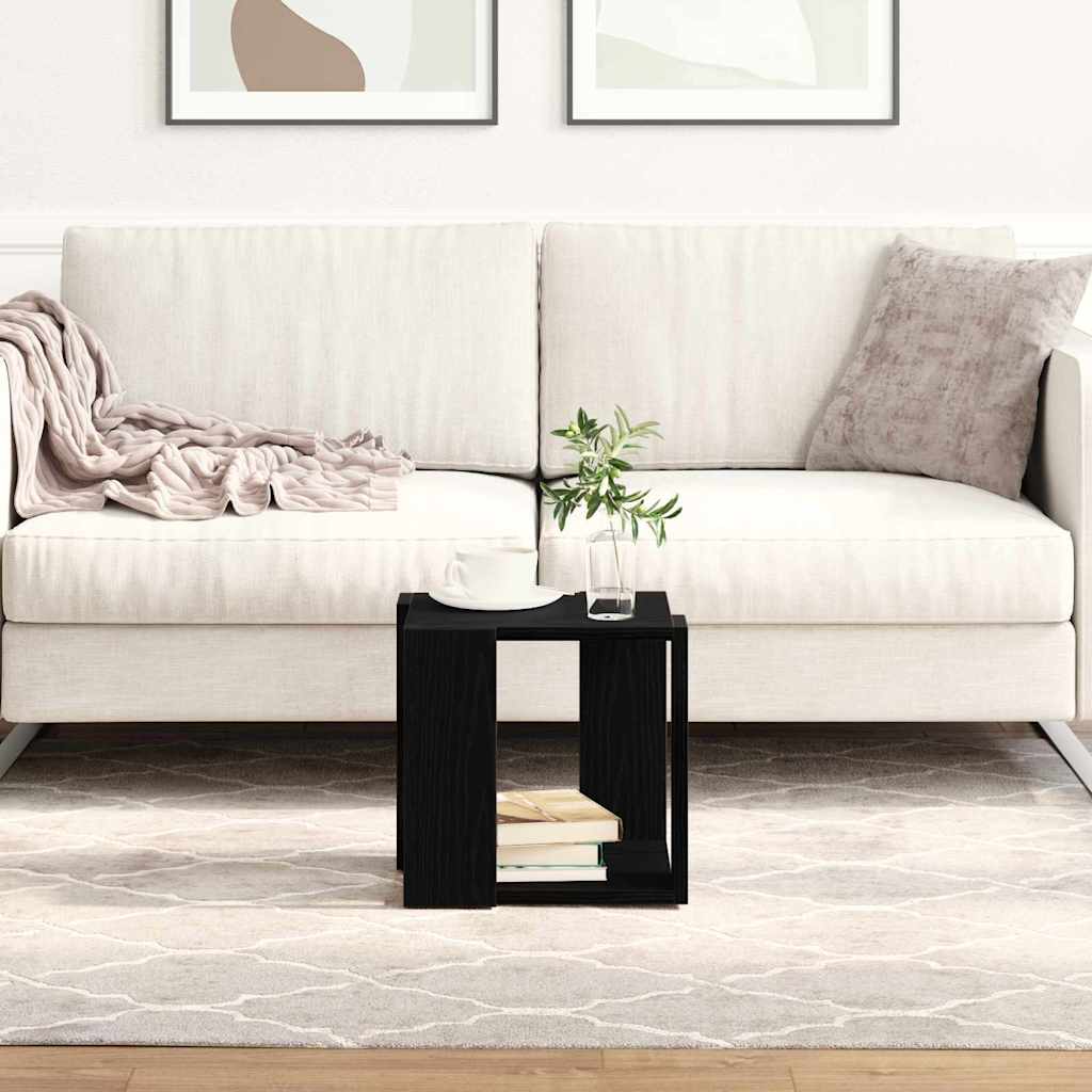 Coffee Table Black Oak 32 x 32 x 30 cm Engineered Wood