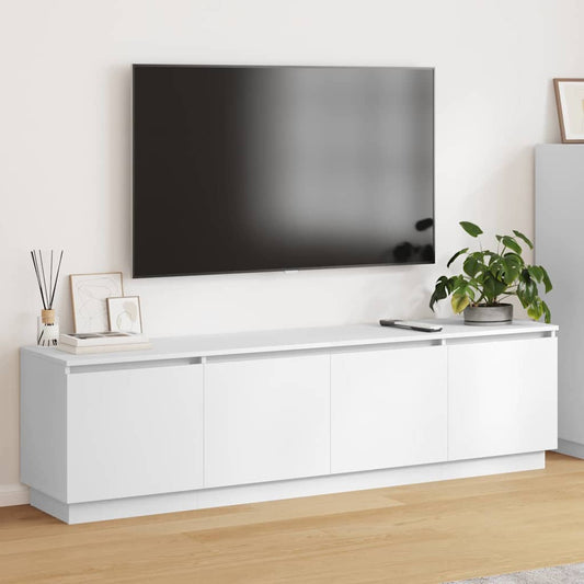 TV Cabinet 180 x 38 x 49 cm White Engineered Wood