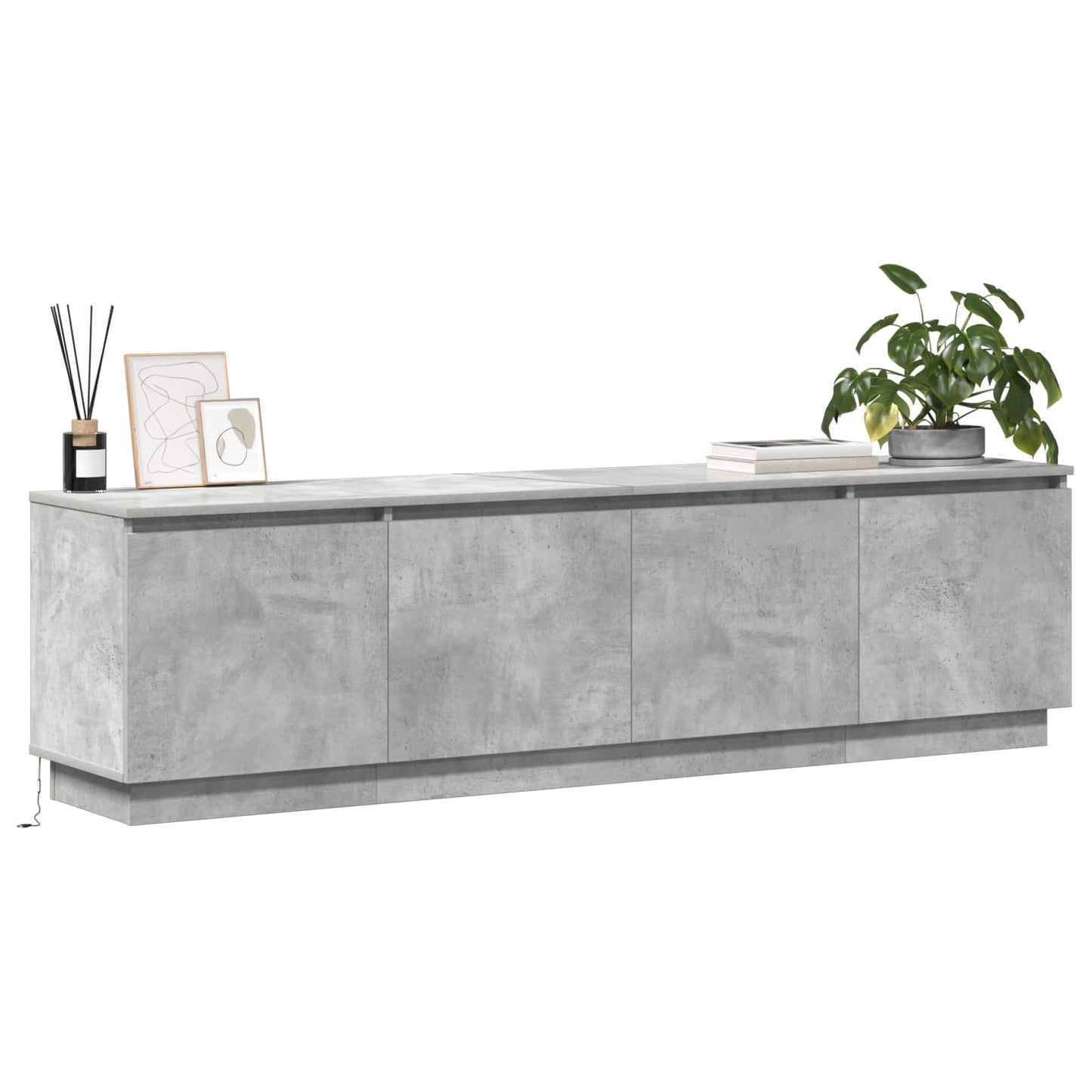 TV Cabinet Concrete Grey 180 x 38 x 49 cm Engineered Wood