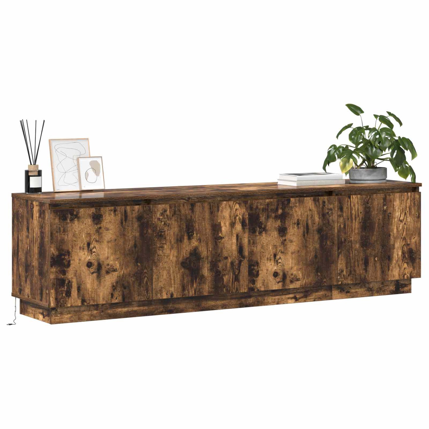 TV Cabinet 180 x 38 x 49 cm Smoked Oak Engineered Wood