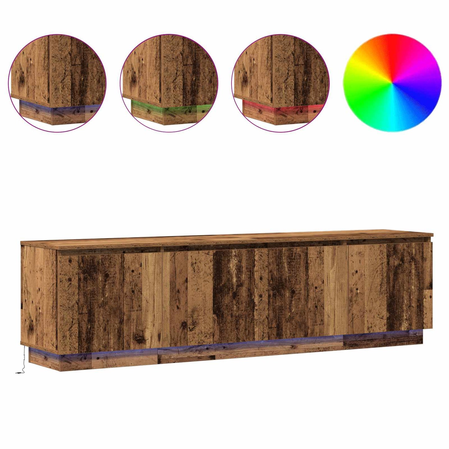 TV Cabinet 180 x 38 x 49 cm Old Wood Engineered Wood