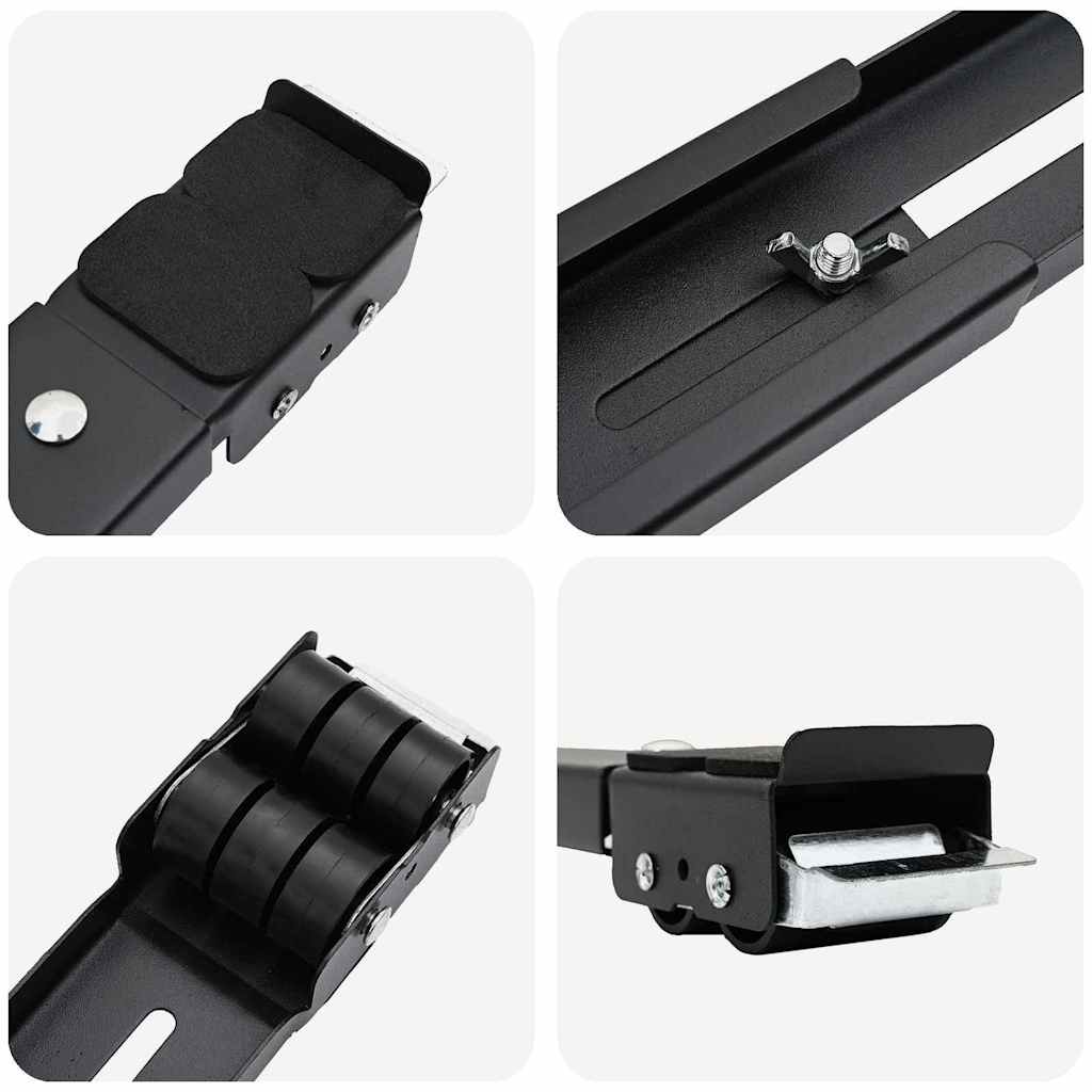 Washing Machine Base Manual 2 pcs Black 72 x 5 x 4.5 cm