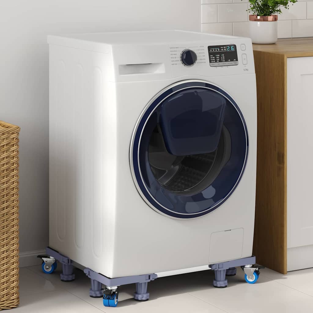 vidaXL Washing Machine Base Manual Grey 67 x 67 x 12 cm Metal