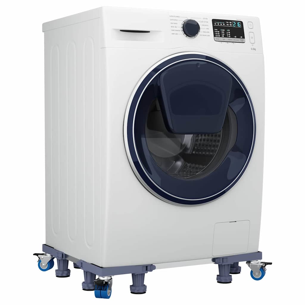 vidaXL Washing Machine Base Manual Grey 67 x 67 x 12 cm Metal