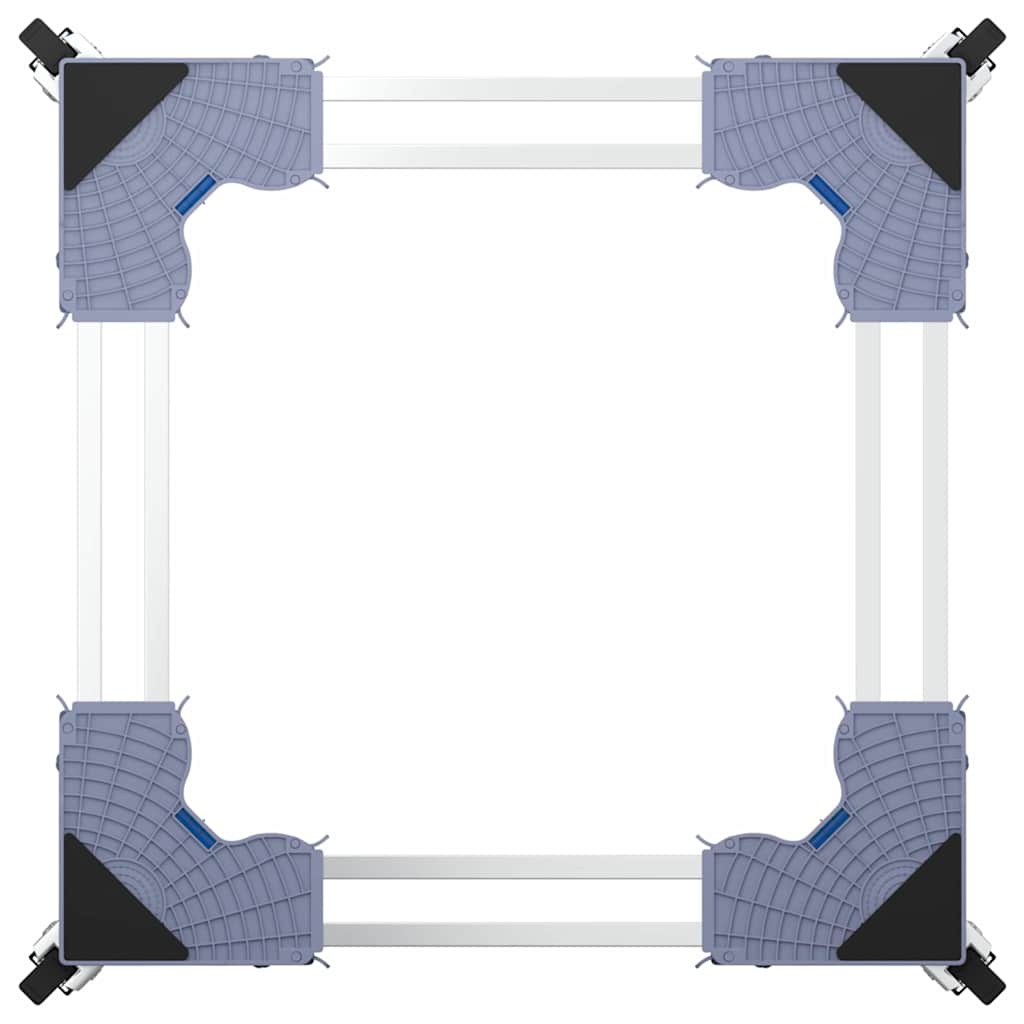 vidaXL Washing Machine Base Manual Grey 67 x 67 x 12 cm Metal