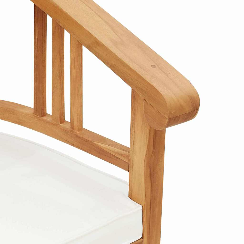 Chair with Cushion 2 pcs Brown 63 x 58 x 89 cm Solid Teak Wood