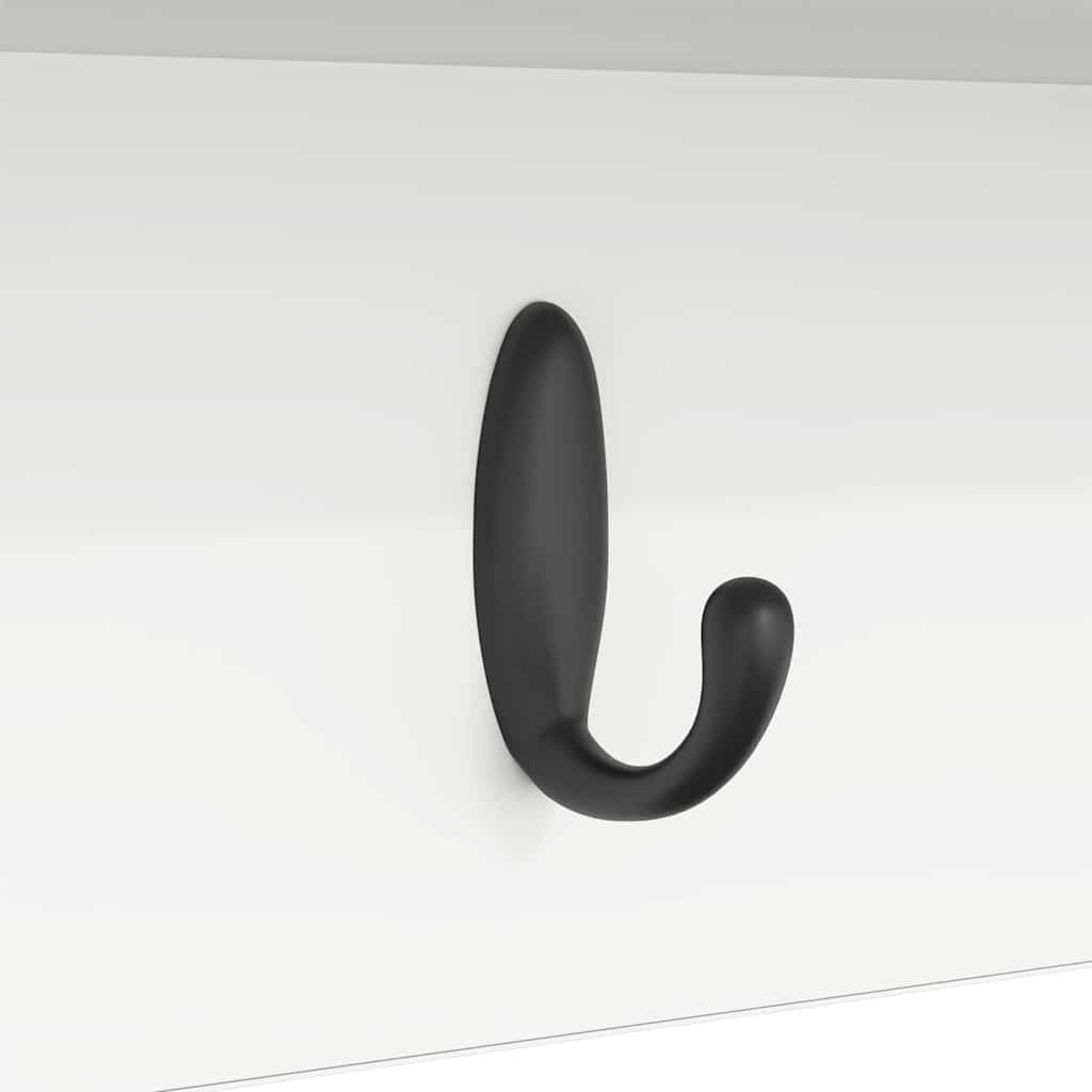 Wall-Mounted Coat Rack White 50 x 16 x 26 cm Engineered wood