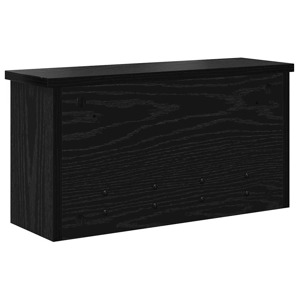 Wall-Mounted Coat Rack Wall-Mounted Black Oak 50 x 16 x 26 cm