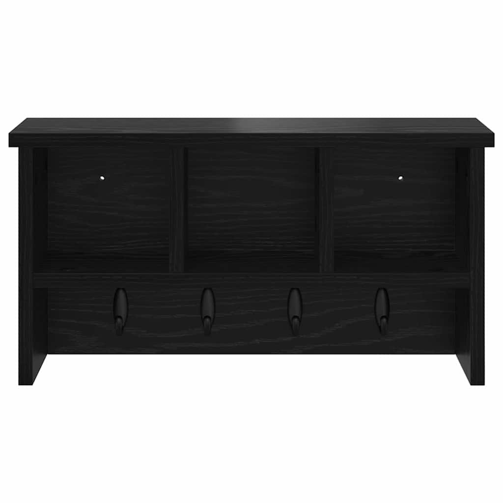 Wall-Mounted Coat Rack Wall-Mounted Black Oak 50 x 16 x 26 cm