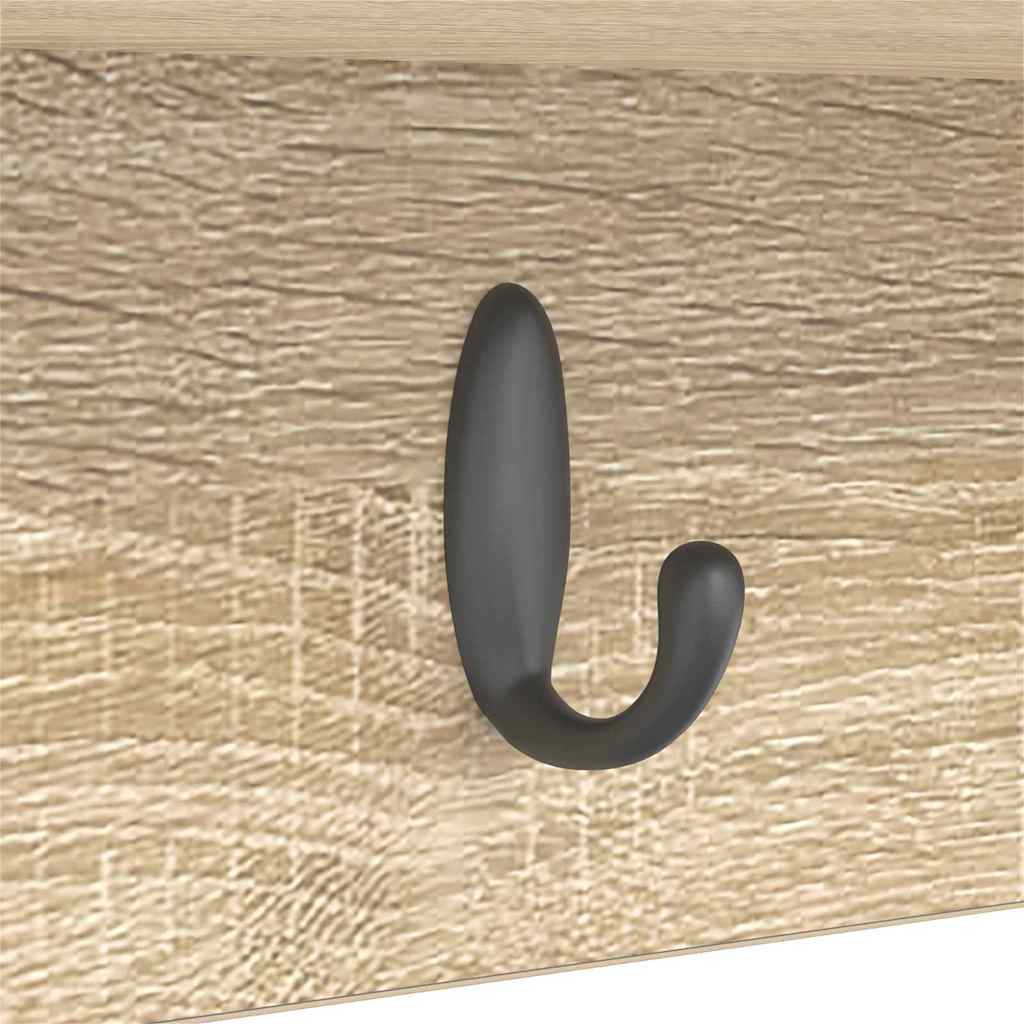 Wall-Mounted Coat Rack with Shelf Sonoma Oak 50 x 16 x 26 cm