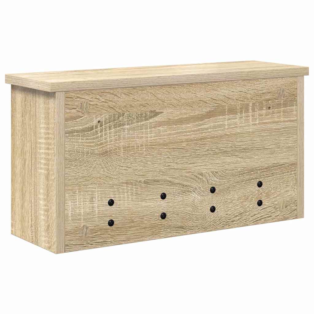 Wall-Mounted Coat Rack with Shelf Sonoma Oak 50 x 16 x 26 cm
