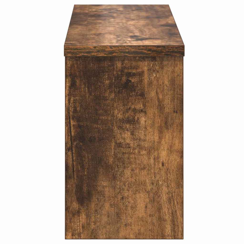 Wall-Mounted Coat Rack with Shelf Smoked Oak 50 x 16 x 26 cm