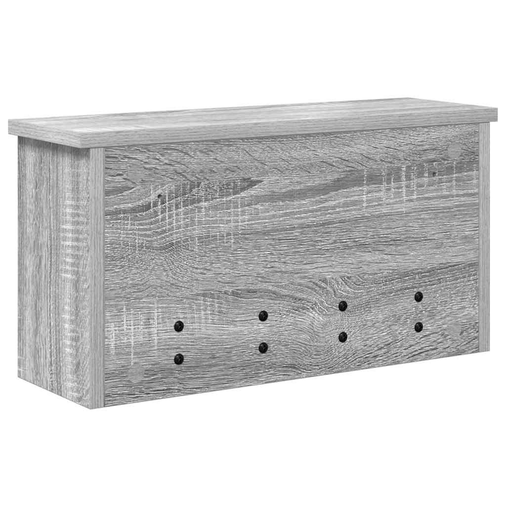 Wall-Mounted Coat Rack with Shelf Grey Sonoma 50 x 16 x 26 cm