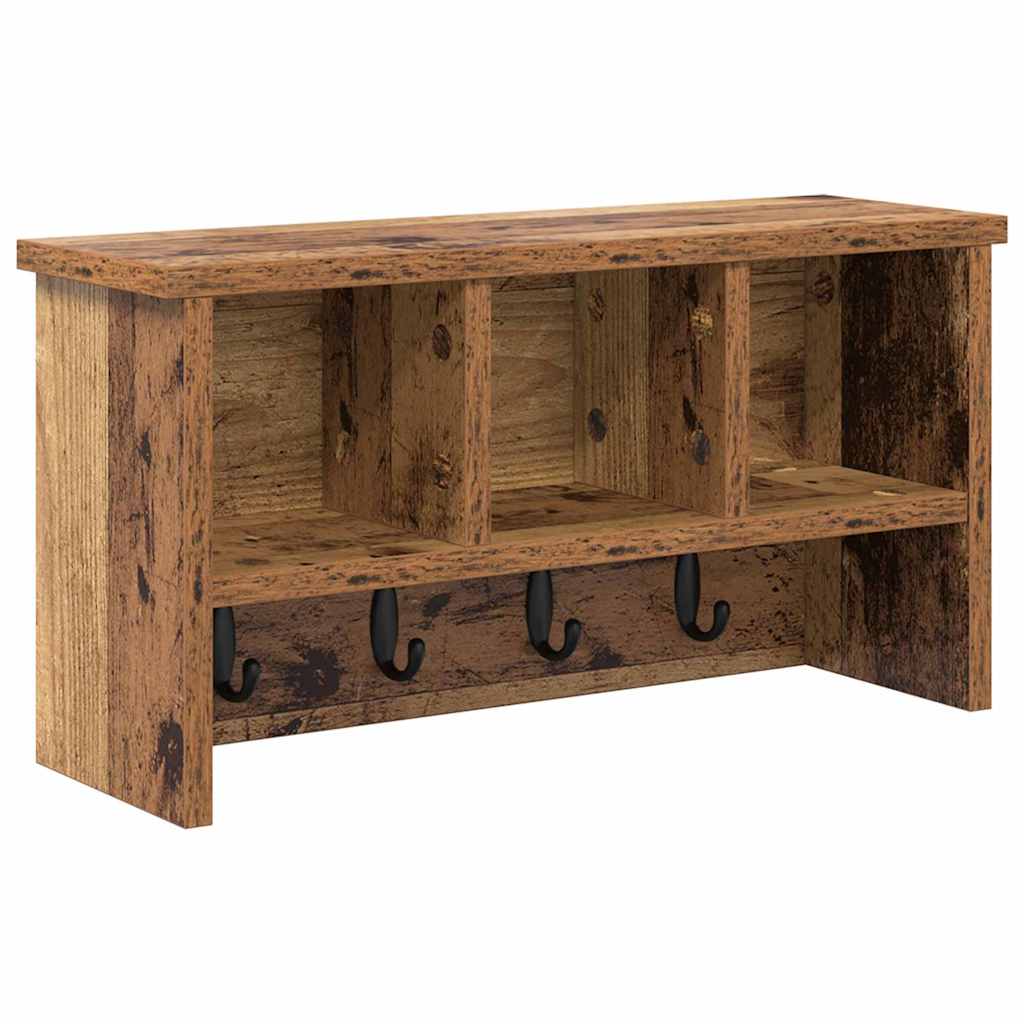 Wall-Mounted Coat Rack Old Wood 50 x 16 x 26 cm Engineered wood