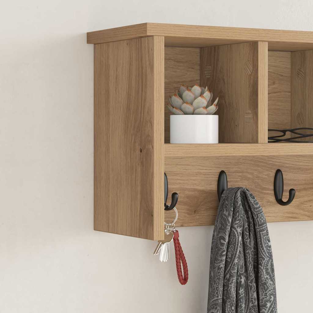 Wall-Mounted Coat Rack Wall-Mounted Artisan Oak 50 x 16 x 26 cm