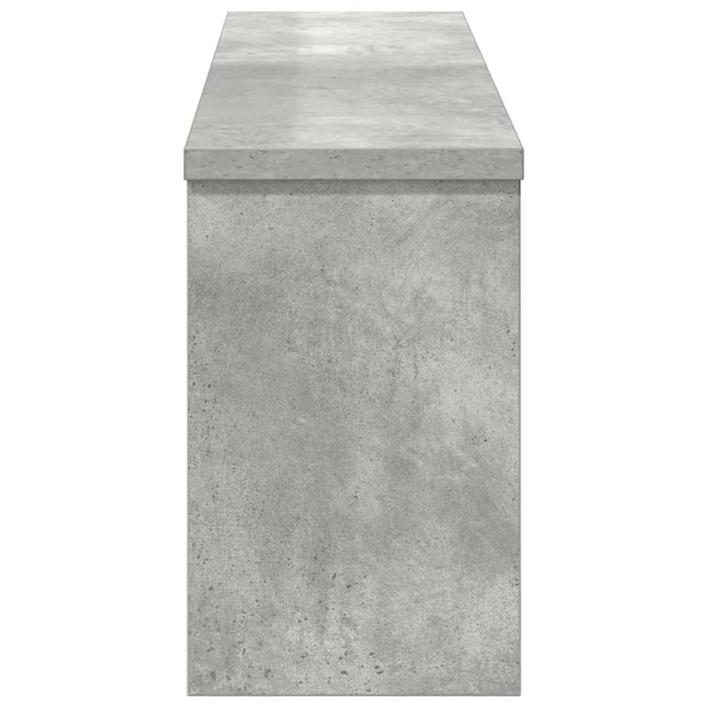 Wall-Mounted Coat Rack with Shelf Concrete Grey 75 x 16 x 26 cm