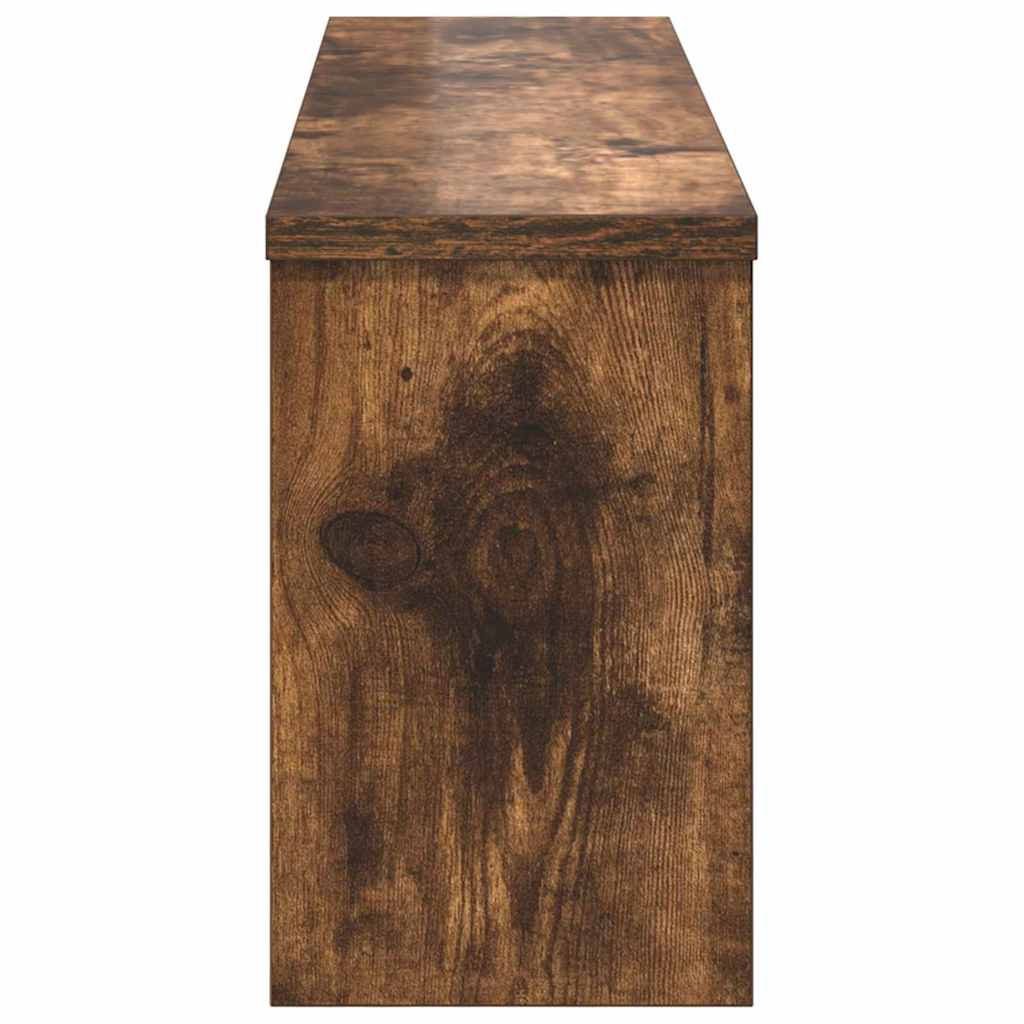 Wall-Mounted Coat Rack with Shelf Smoked Oak 75 x 16 x 26 cm