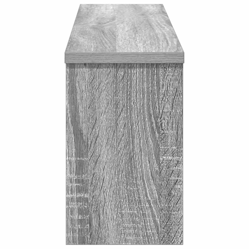 Wall-Mounted Coat Rack with Shelf Grey Sonoma 75 x 16 x 26 cm