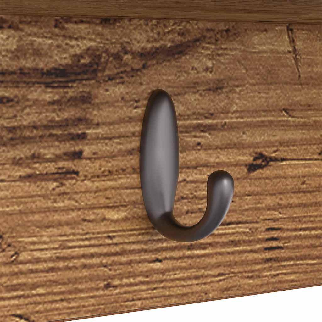 Wall-Mounted Coat Rack Old Wood 75 x 16 x 26 cm Engineered wood