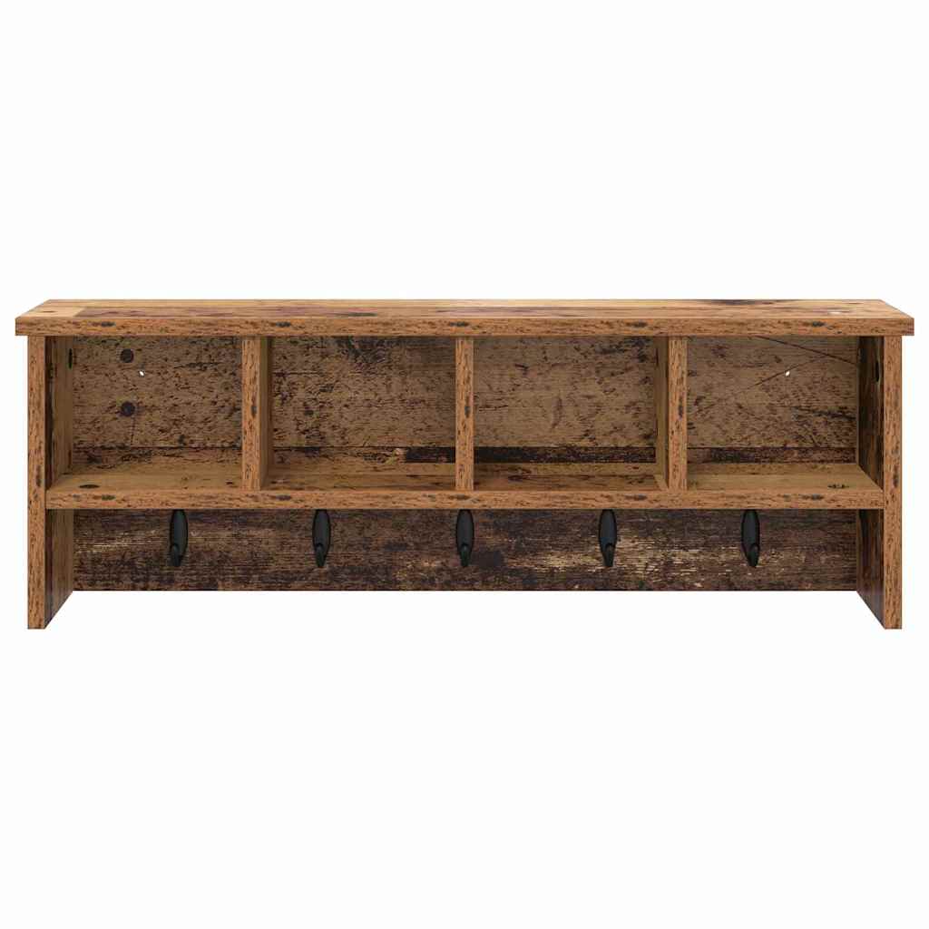 Wall-Mounted Coat Rack Old Wood 75 x 16 x 26 cm Engineered wood