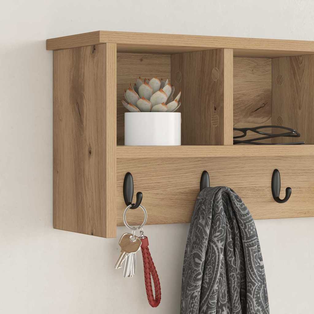 Wall-Mounted Coat Rack Wall-Mounted Artisan Oak 75 x 16 x 26 cm