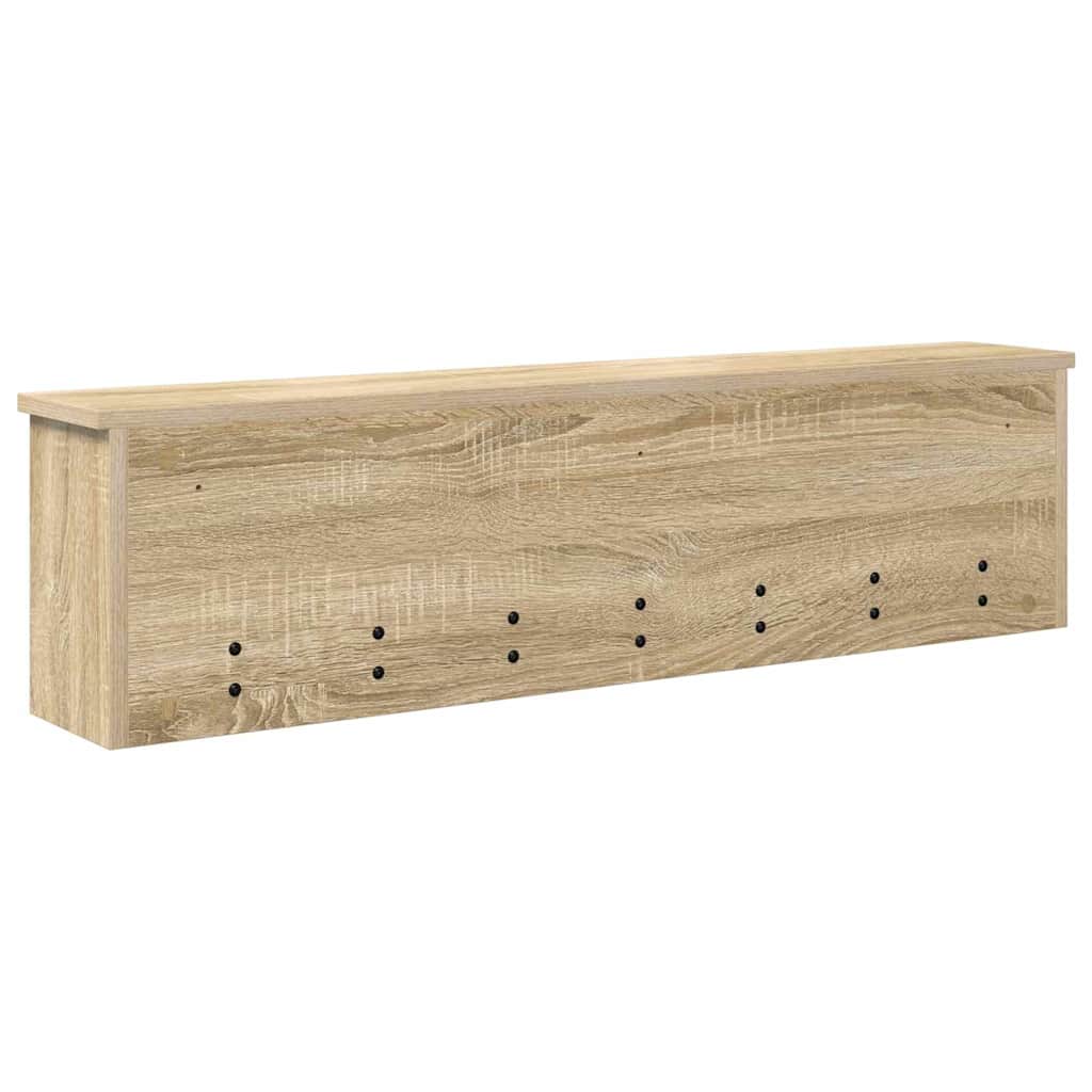 Wall-Mounted Coat Rack with Shelf Sonoma Oak 100 x 16 x 26 cm