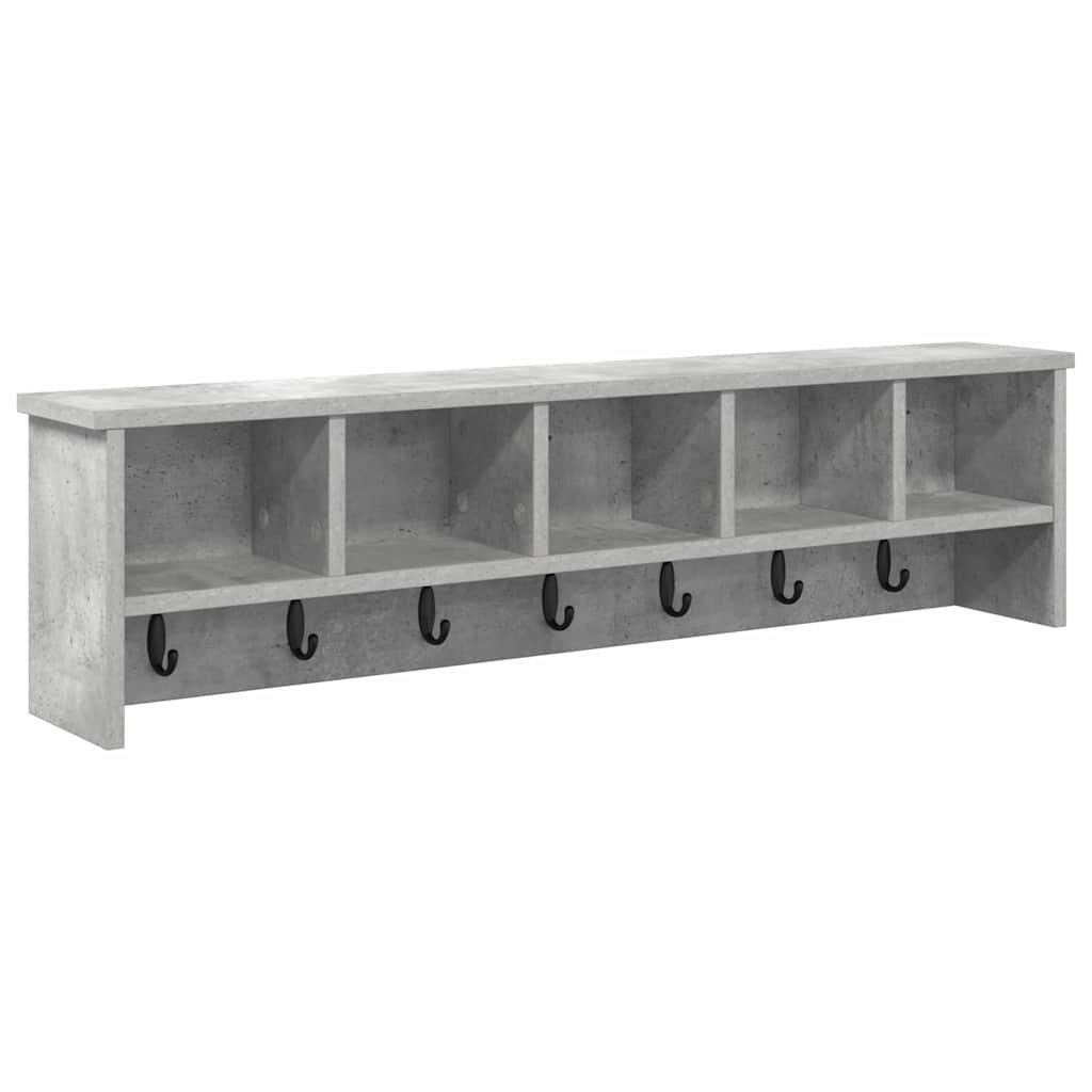 Wall-Mounted Coat Rack Concrete Grey 100 x 16 x 26 cm